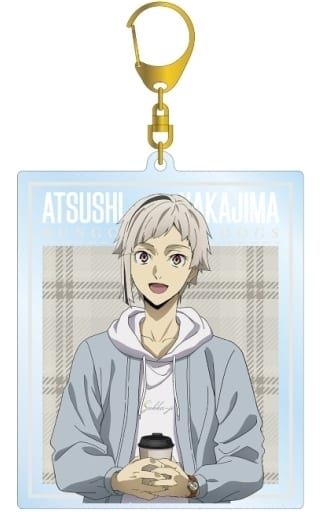Atsushi Nakajima Winter Holiday Ver. Bungo Stray Dogs Newly Drawn Illustration Big Acrylic Key Chain Key Chain [USED]