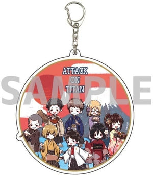 Ellen Yeager, etc. New Year Ver. Attack on Titan Graph Art Illustration Deka Acrylic Key Chain Key Chain [USED]