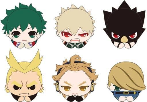 Izuku Midoriya, etc. My Hero Academia Hagu Chara Collection 06 All 6 Types Set Key Chain [USED]