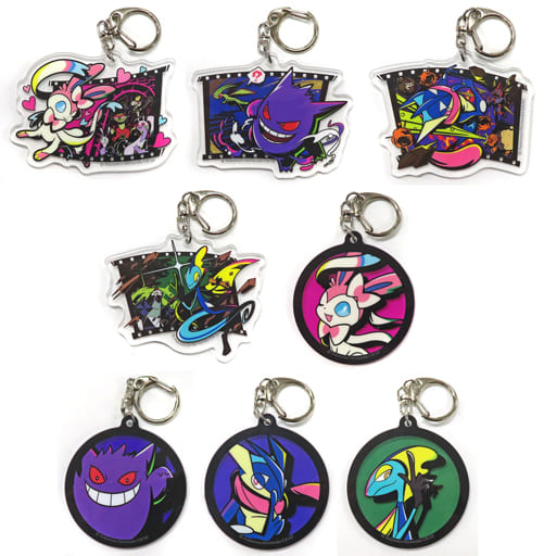 Sylveon, etc. Pokemon Acrylic Keychain Collection Midnight Agent The Cinema Pokemon Center Limited All 8 Types Set Key Chain [USED]