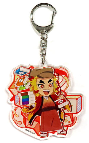 Kyojuro Rengoku Demon Slayer: Kimetsu no Yaiba Trading Acrylic Key Chains Osaka Metro Subway Infiltration Sugoroku Daisakusen Limited Key Ring [USED]