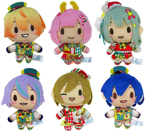 Tsukasa Tenma, etc. Hatsune Miku: Colorful Stage! More Plus Mascot Wonderlands X Showtime On This Holy Night, I Sing All 6 Types Set Key Chain [USED]