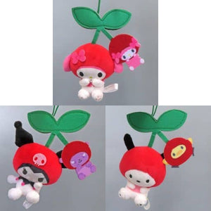 My Melody, etc. Sanrio Characters Cherry Mascot 2 All 3 Types Set Key Ring [USED]