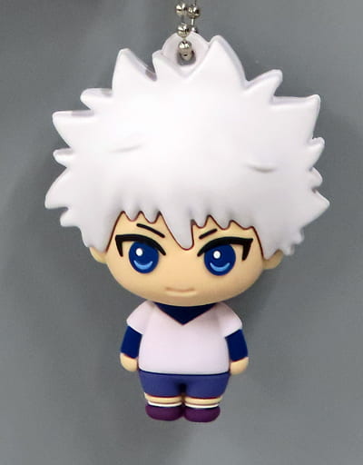 Killua Zoldyck Hunter x Hunter Three Dimensional Rubber Mascot 01 Key Chain [USED]