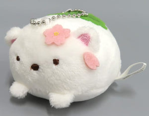 Shirokuma Sumikko Gurashi Sakura Mochi Mascot Key Chain Key Ring [USED]