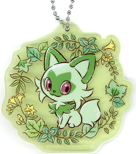 Sprigatito Front Pokemon Acrylic Charm Collection Meow! Meow Meow! Sprigatito! Pokemon Center Limited Charm [USED]