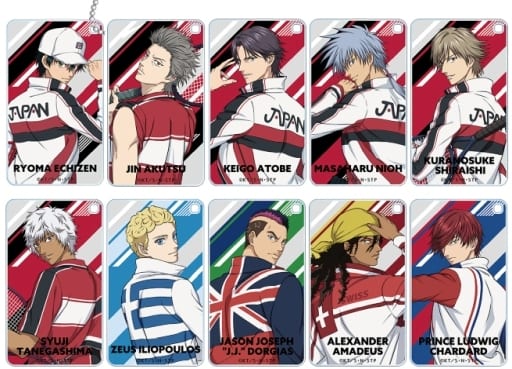 Keigo Atobe, etc. The New Prince of Tennis Newly Drawn Illustration Trading Square Acrylic Keychain Fighting Back Ver. All 10 Types Set Key Chain [USED]