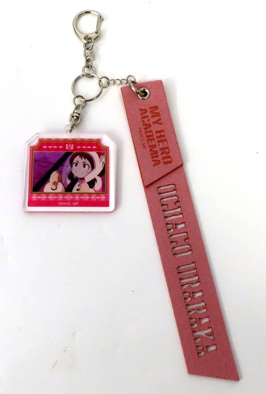 My Hero Academia Ochaco Uraraka Synthetic Leather Ribbon Keychain Keychains [USED]