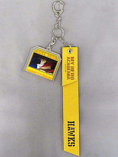 My Hero Academia Hawks Synthetic Leather Ribbon Keychain Keychains [USED]