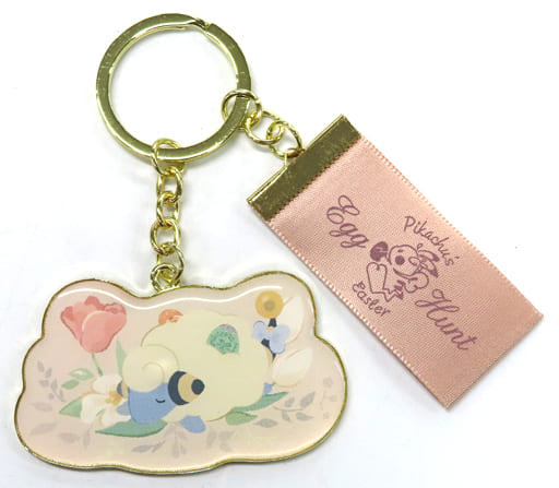 Mareep Pokemon Metal Keyring Collection Pikachu's Easter Egg Hunt Pokemon Center Limited Key Chain [USED]