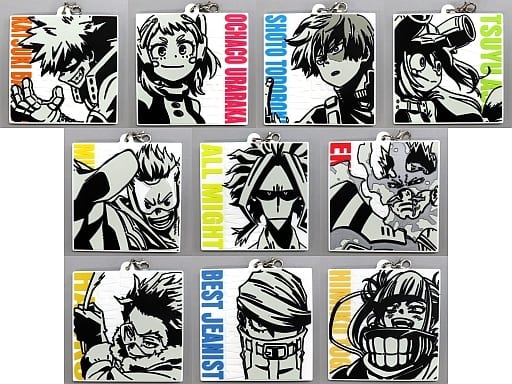 My Hero Academia Katsuki Bakugo & Others Ichiban Kuji Determination Rubber Charm Prize I All 10 Types Set Charm [USED]