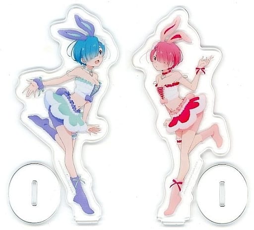 Rem Ram Re:ZERO -Starting Life in Another World- Ichiban Kuji Animal Parade Acrylic Stand Prize D All 2 Types Set Acrylic Stand [USED]
