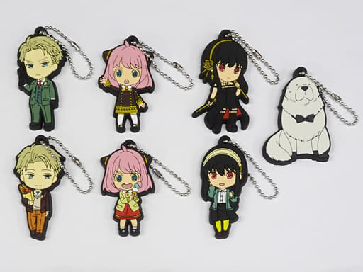 Yor Forger, etc. SPY x FAMILY Nendoroid Plus Capsule Rubber Key Chain All 7 Types Set Key Chain [USED]