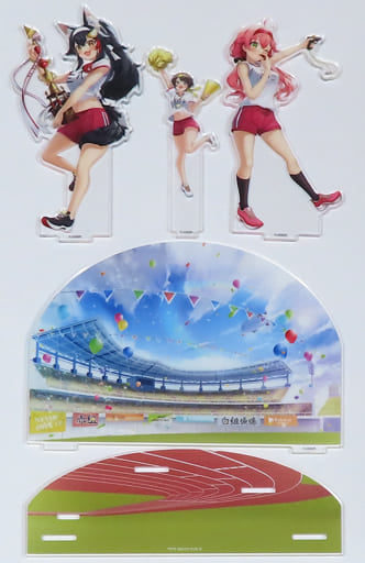 Sakura Miko Ozora Subaru Ookami Mio VTuber Hololive Let’s Create a Sports Day Together! Acrylic Diorama Stand Happy Fever! Hololive Song Release Celebration Acrylic Stands [USED]