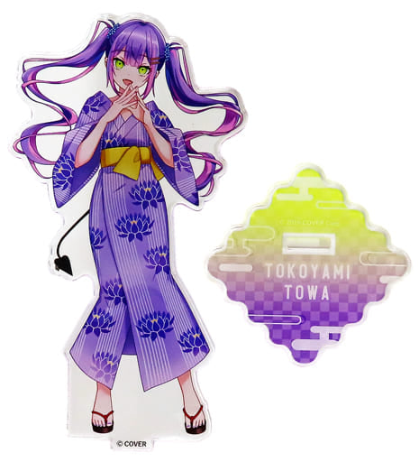 Tokoyami Towa VTuber Hololive Life-Scale Acrylic Stand Yukata Ver. Gokurakuyu Raku SPA Collaboration Vol.2 Fulolife Exclusive Acrylic Stands [USED]