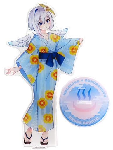 Kanata Amane Yukata Ver. VTuber Hololive Deka Acrylic Stand Gokurakuyu RAKU SPA Collaboration Vol.2 Fulolife Gokurakuyu Online Shop Exclusive Acrylic Stands [USED]