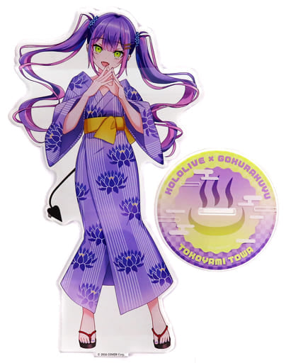 Tokoyami Towa Yukata Ver. VTuber Hololive Deka Acrylic Stand Gokurakuyu RAKU SPA Collaboration Vol.2 Fulolife Gokurakuyu Online Shop Exclusive Acrylic Stands [USED]