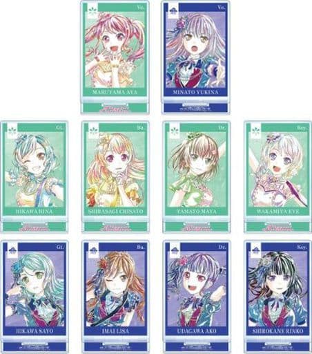 Aya Maruyama, etc. BanG Dream! Girls Band Party! Ani-Art Part 4 Trading Acrylic Keychain Ver.B All 10 Types Set Acrylic Stand [USED]