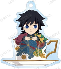 Giyu Tomiokau Demon Slayer: Kimetsu no Yaiba Mini Chara Trading Acrylic Key Chain Tea Cup Ver. Key Chain [USED]