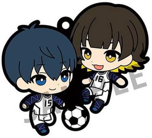 Yoichi Isagi Meguru Bachira Blue Lock Buddycolle Rubber Mascot Key Ring [USED]