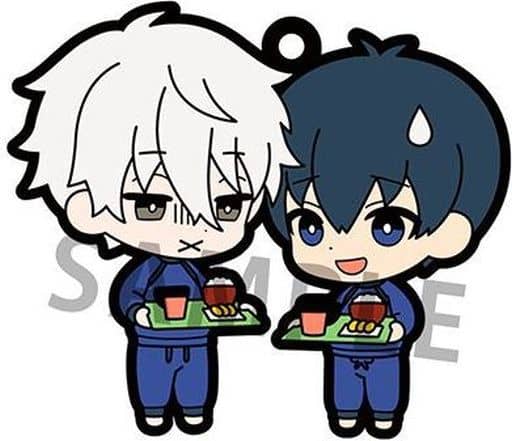 Seishiro Nagi Yoichi Isagi Blue Lock Buddycolle Rubber Mascot Key Ring [USED]