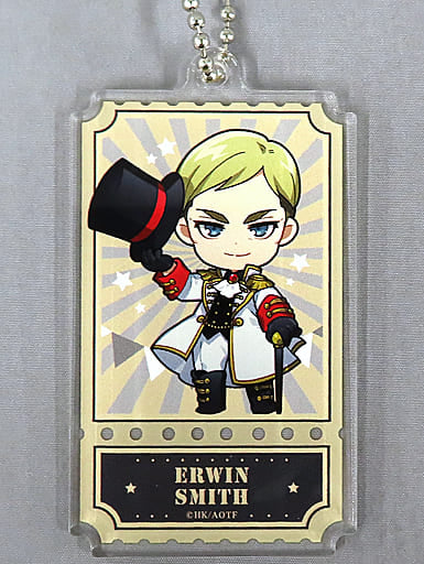 Erwin Smith Attack on Titan Marukuji Acrylic Key Chain Chibi Chara Circus Ver. Moderate Luck 05 Key Chain [USED]