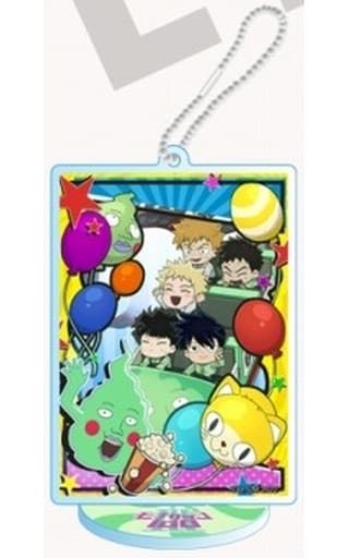 Arataka Reigen, etc. Mob Psycho 100 III #Oshitoame Mini Character Acrylic Stand Keychain Walking Around The Park Key Chain [USED]