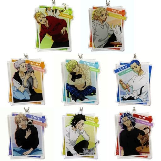 Manjiro Sano, etc. Tokyo Revengers Trading Acrylic Charms Play with Cats Ver. animate Limited All 8 Types Set Charm [USED]