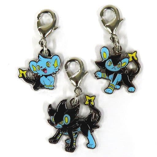 Shinx Luxio Luxray Pokemon National Pokedex Metal Charm 2022Ver. Pokemon Center Limited Set of 3 Charm [USED]