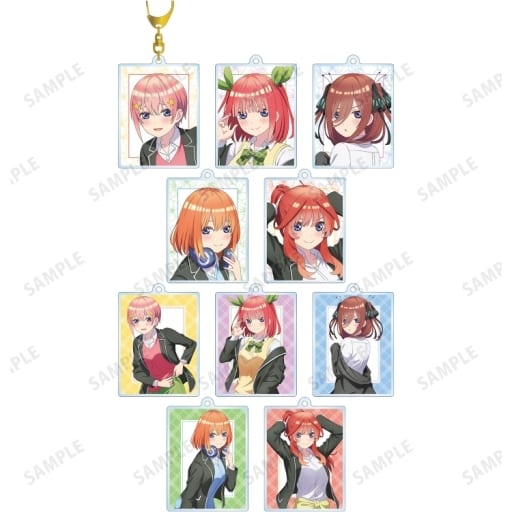 Ichika Nakano, etc. The Quintessential Quintuplets Movie Newly Drawn Illustration Trading Acrylic Keychains Costume Exchange Ver. All 10 Types Set Key Chain [USED]