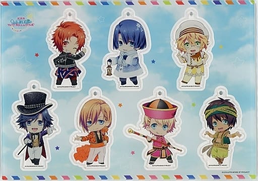 STARISH Solo Costume Ver. Uta no Prince Sama Movie: Maji Love Starish Tours Newly Drawn Mini Character Illustration Acrylic Keychain Blu-ray/DVD Limited Edition with Goods Included Bonus Set of 7 Key Chain [USED]