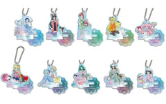 Usagi Tsukino, etc. Sailor Moon Series X Sanrio Characters Stand Mini Acrylic Keychain Aurora Type All 10 Types Set Key Chain [USED]