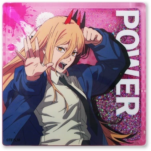 Chainsaw Man Power Glitter Acrylic Blocks Acrylic Stands [USED]