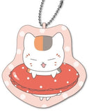 Float Ring Natsume's Book of Friends Nyanko-sensei Fukafuka Mascot Key Chain [USED]