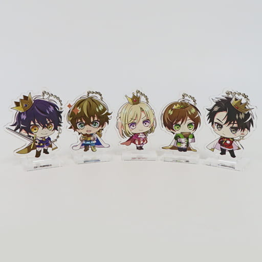 Joseffy, etc. Temirana Koku no Tsuiteru Hime to Tsuitenai Kishidan Newly Drawn Chibi Character Acrylic Stand Key Chain animate Limited Switch Software Special Edition Set Bundled Benefits 5 Piece Set Key Chain [USED]