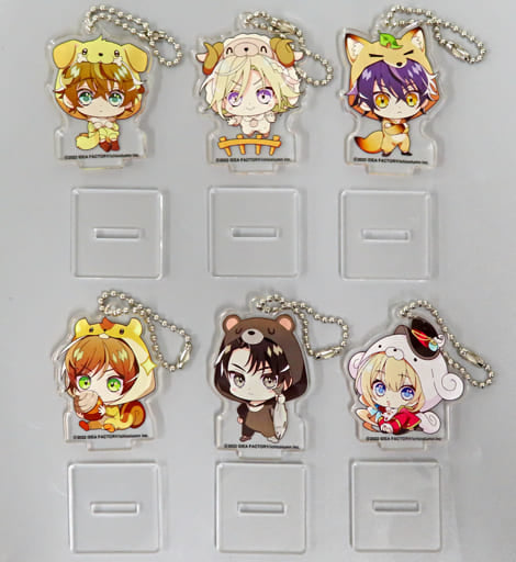 Joseffy, etc. Temirana Koku no Tsuiteru Hime to Tsuitenai Kishidan Newly Drawn Chibi Character Acrylic Stand Key Chain Switch Software Special Edition Special Stella Set Included Bonus Set of 6 Key Chain [USED]