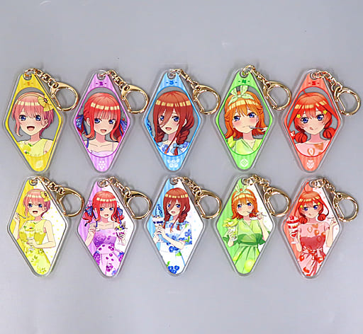 Ichika Nakano, etc. The Quintessential Quintuplets Movie Newly Drawn Illustration Trading Acrylic Key Chains Fruit Dress Ver. All 10 Types Set Key Chain [USED]