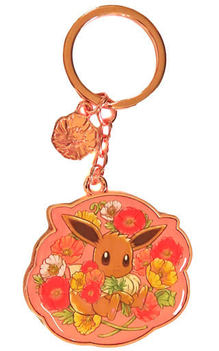 Eevee Wake Up Pokemon Metal Keyring Collection Fleur De Coquelicot Pokemon Center Limited Key Chain [USED]