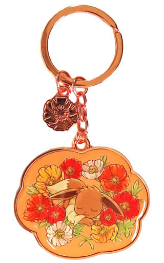 Eevee Sleep Pokemon Metal Keyring Collection Fleur De Coquelicot Pokemon Center Limited Key Chain [USED]
