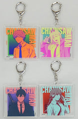 Chainsaw Man Denji & Others Acrylic Keychain MAPPA TSUTAYA Chainsaw Man Mini Animation Artwork Exhibition Limited All 4 Types Set Keychains [USED]