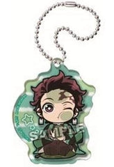 Tanjiro Kamado Demon Slayer: Kimetsu no Yaiba Pita! Deformed Acrylic Key Chain Sigh of Relief Key Ring [USED]