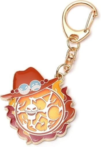 Portgas D. Ace One Piece Symbol Motif Keychain Key Chain [USED]