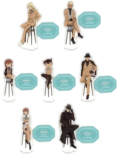 Vermouth, etc. Detective Conan Sega Lucky Kuji Trad Style Collection Acrylic Stand Prize G All 7 Types Set Acrylic Stand [USED]