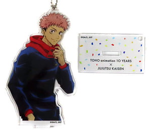 Yuji Itadori Jujutsu Kaisen Toho Animation 10 Years Acrylic Stand Key Chain Animejapan 2023 Limited Key Chain [USED]