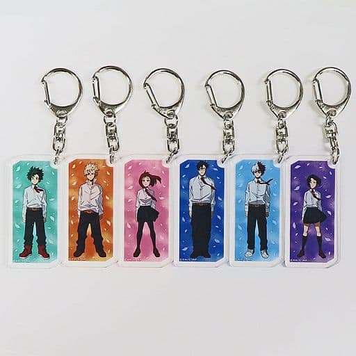 My Hero Academia Izuku Midoriya & Others Trading Acrylic Keychains All 6 Types Set Keychains [USED]