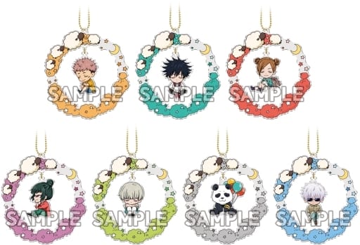 Megumi Fushiguro, etc. Jujutsu Kaisen Yurayura Good Night Acrylic Keychain 1st Ending Ver. All 7 Types Set Key Chain [USED]
