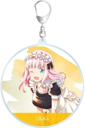 Chika Fujiwara Maid & Butler Ver. Kaguya-sama: Love is War - The First Kiss That Never Ends Newly Drawn Illustration Ani-Art Aqua Label Big Acrylic Key Chain Key Chain [USED]