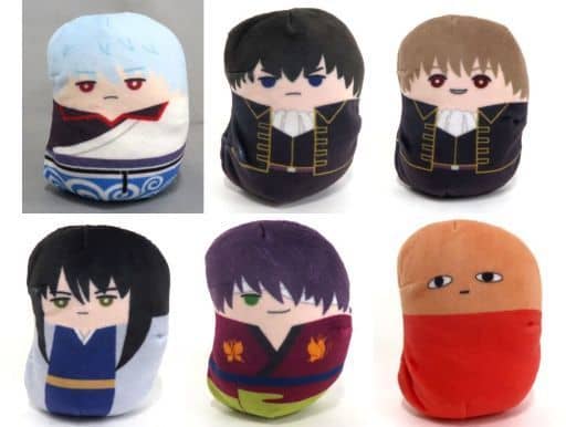 Gintoki Sakata, etc. Gintama Otemame Trading Mascot All 6 Types Set Key Chain [USED]