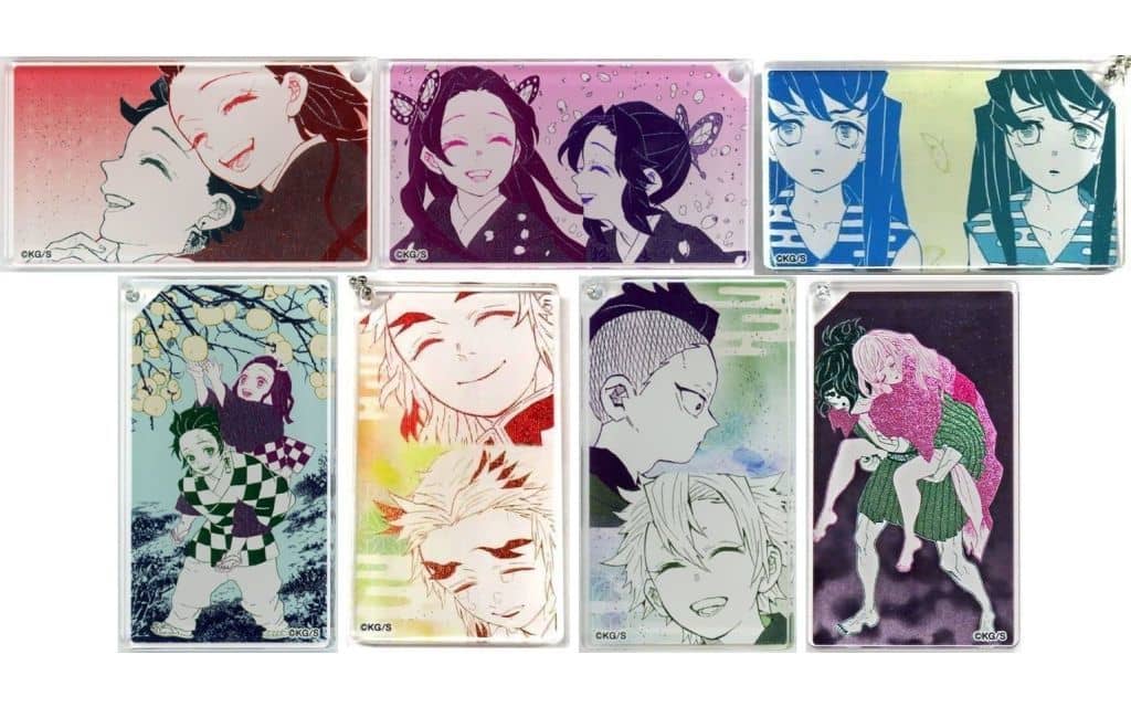 Shinobu Kocho, etc. Demon Slayer: Kimetsu no Yaiba Acrylic Key Chain Collection Brothers & Sisters Koyoharu Gotoge Original Picture Exhibition Limited All 7 Types Set Key Ring [USED]