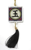 Gyokuhoutai C Kingdom Flag Acrylic Key Chain with Tassel Cafe & Diner Limited Key Chain [USED]